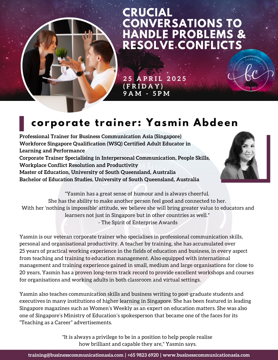 Course Brochure - Crucial Conversations to Handle Problems & Resolve Conflicts (25 April 2025) - Page 2